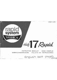 Yashica Half 17 manual. Camera Instructions.
